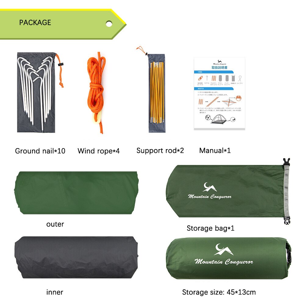 Cheap Goat Tents Single Tent Light Windproof And Rainproof Field Camping Outdoor Double Layer Mountaineering Fishing Backpack Tent   